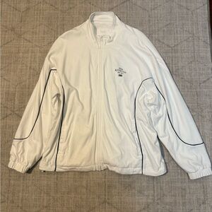 Kith White Performance Jacket with Raglan Sleeves and Elastic Cuffs